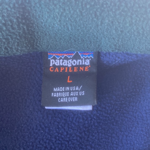 Patagonia Capilene Pullover 1/4 Zip Fleece Long Sleeve Sweater Mens Size L Blue. - Picture 6 of 16
